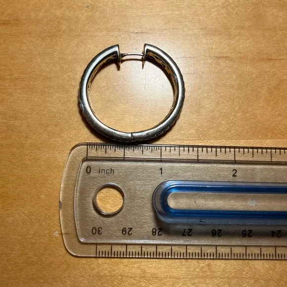 *SOLD* Scott Kay Basket Weave Hoop 925 Sterling Silver Earrings - Picture 16 of 16